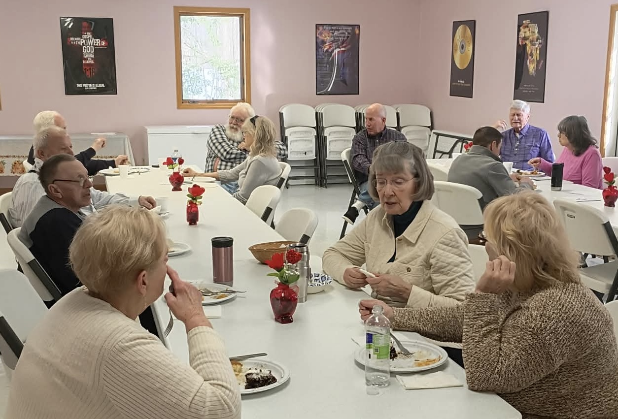 A warm moment of community at Cornerstone.